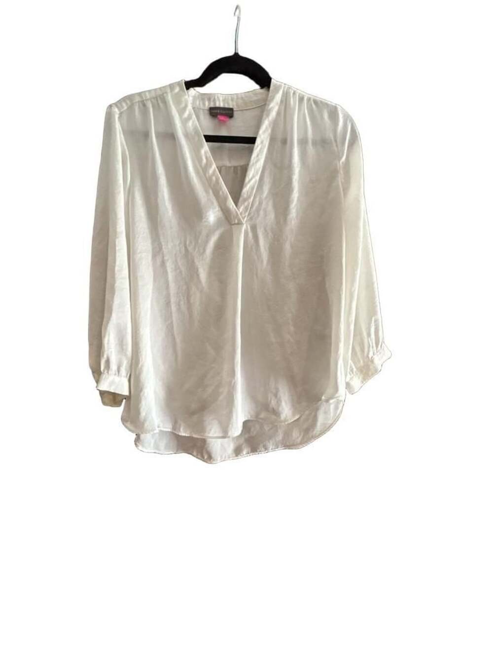 Vince Camuto Blouse Size M White V-Neck Pullover Top